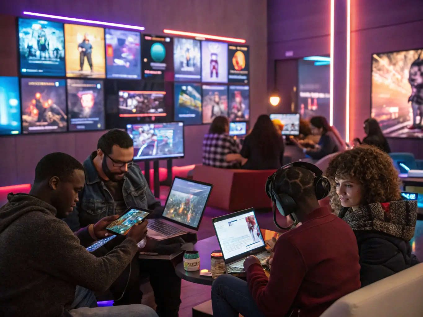A dynamic interface showcasing a live chat window with AI-powered moderation tools, ensuring a safe and engaging environment for users discussing AI film and television works.