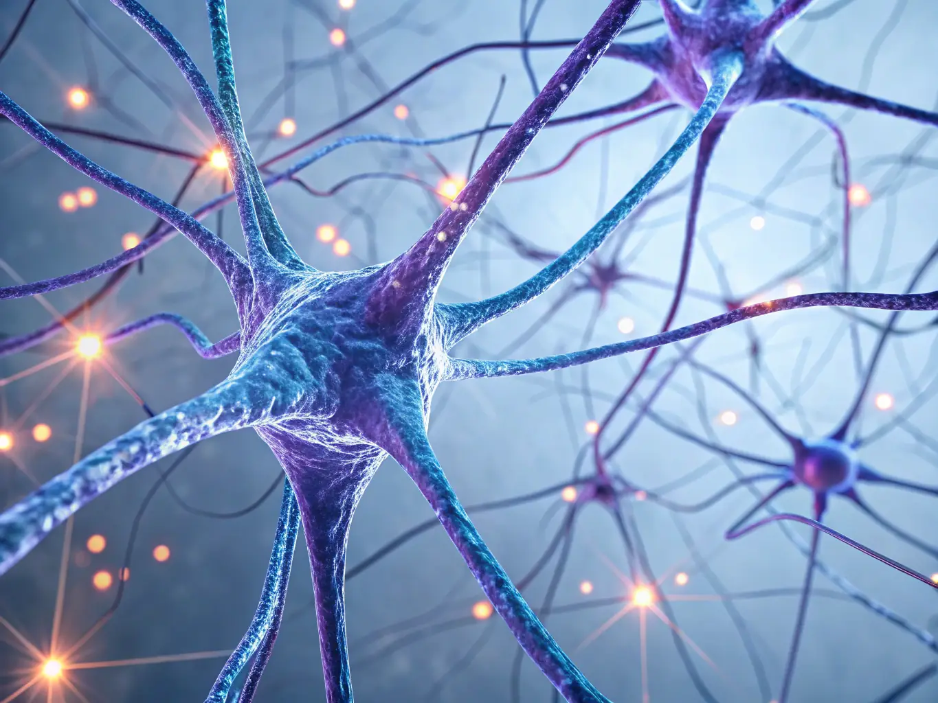 An abstract representation of neural networks forming a human brain, highlighting the AI's ability to understand and process complex psychological information.