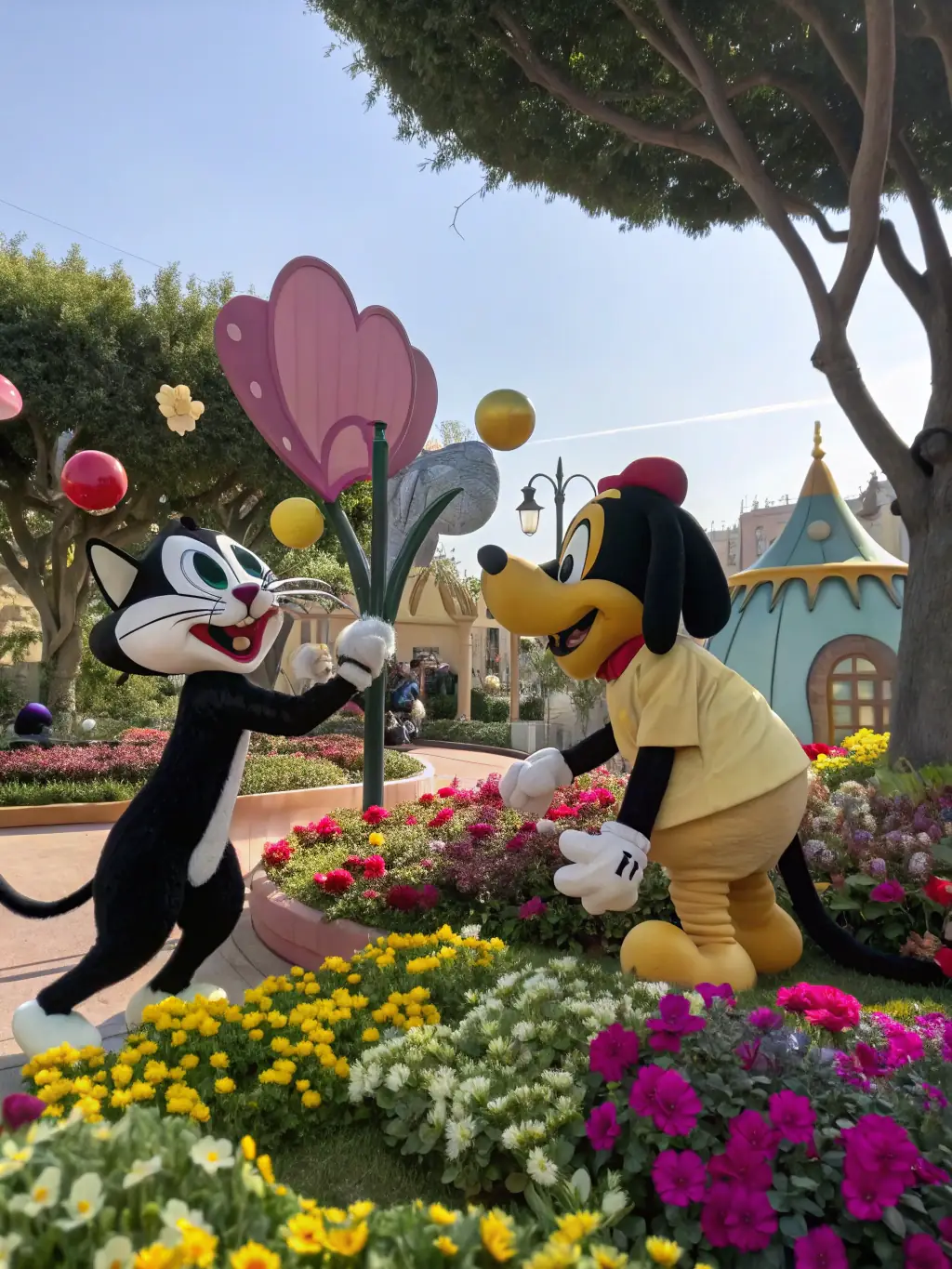 A scene from an AI-animated comedy show, depicting a group of quirky characters in a humorous situation, emphasizing the platform's diverse range of AI-generated content.